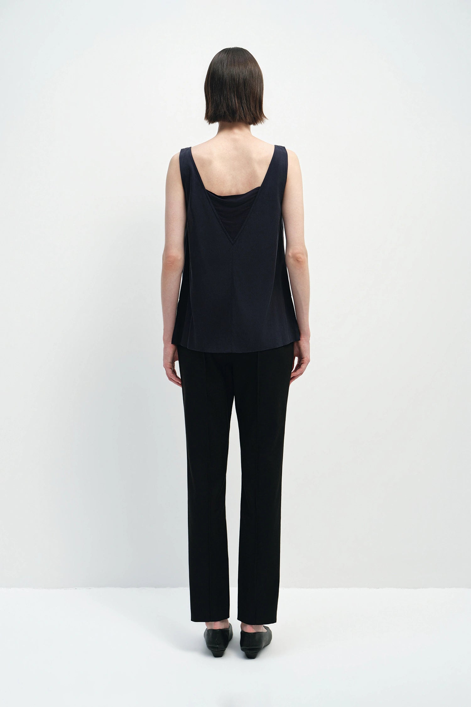 Noémie Cowl Neck Top Navy