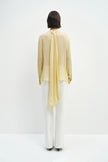Celine Tie Neck Blouse Pale Yellow