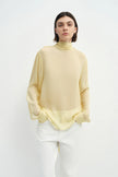 Celine Tie Neck Blouse Pale Yellow