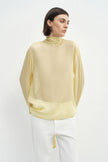 Celine Tie Neck Blouse Pale Yellow