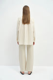 Odette Yarn Dye Stripe Shirt Creme
