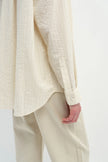 Odette Yarn Dye Stripe Shirt Creme