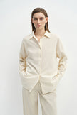 Odette Yarn Dye Stripe Shirt Creme