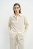 Odette Yarn Dye Stripe Shirt Creme