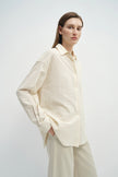 Odette Yarn Dye Stripe Shirt Creme