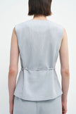 Élan Tie Waist Vest Ash Blue