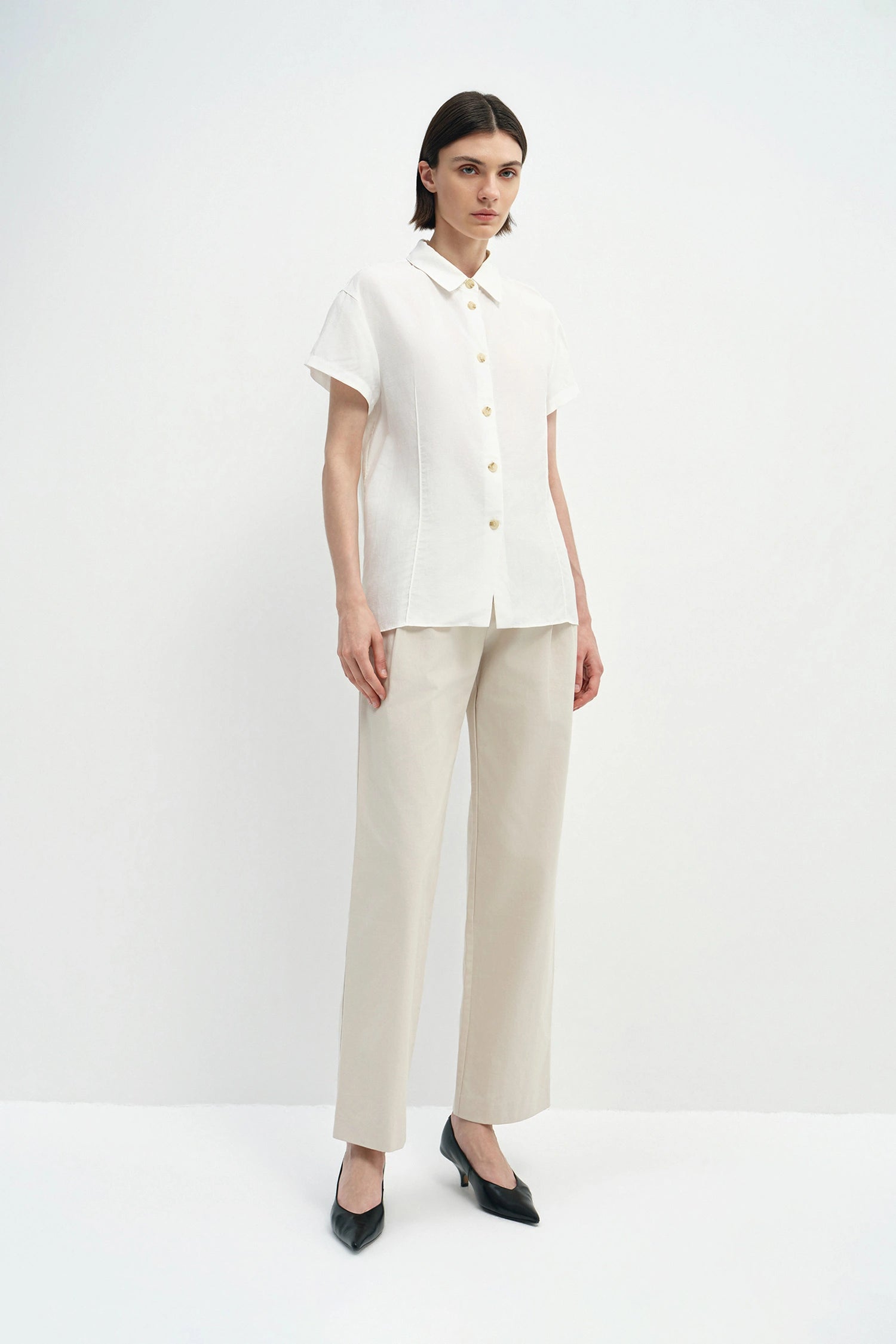 Ondine Short Sleeve Shirt White