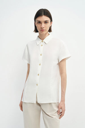 Ondine Short Sleeve Shirt White