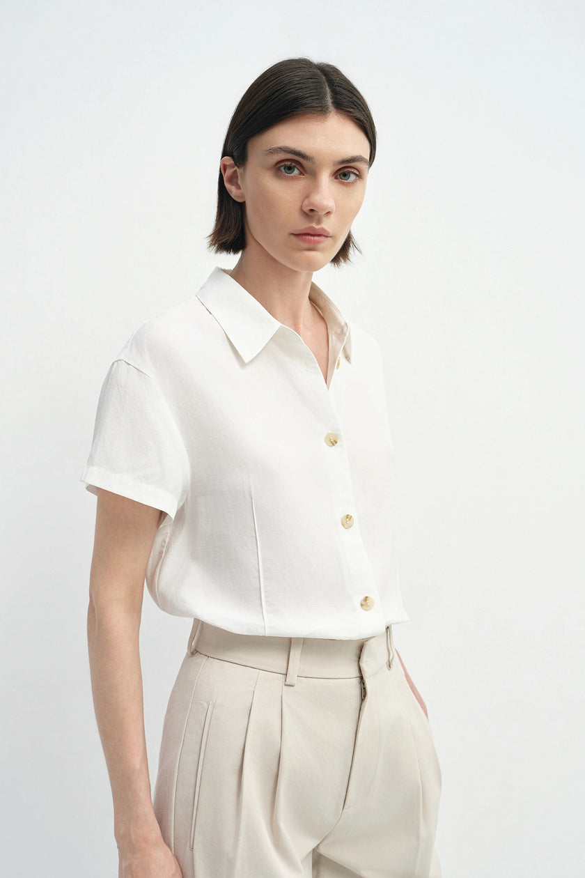 Ondine Short Sleeve Shirt White