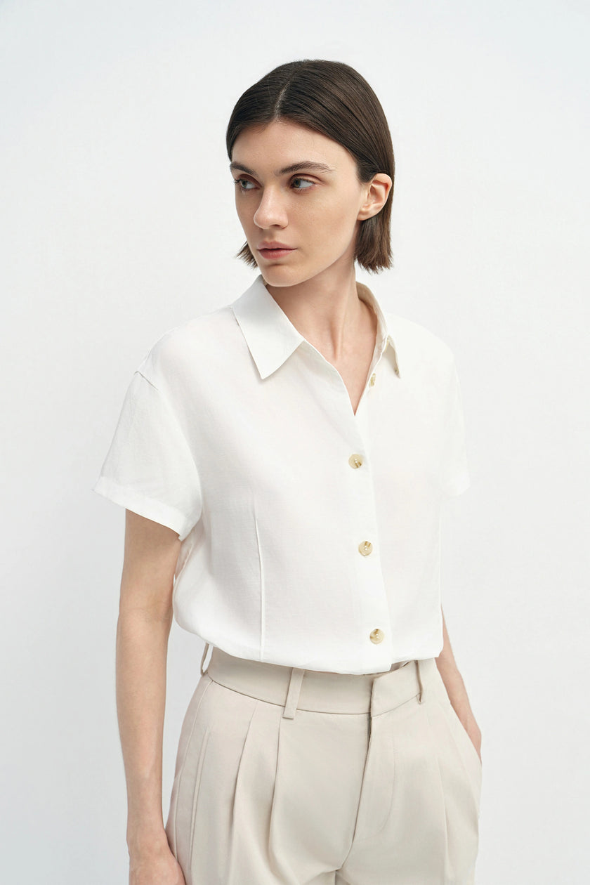 Ondine Short Sleeve Shirt White