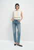 Muse Draped Jersey Top Egret