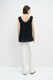 Reverie Scoop Neck Draped Tank Black