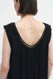 Reverie Scoop Neck Draped Tank Black