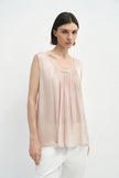 Reverie Scoop Neck Draped Tank Nude Pink
