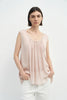 Reverie Scoop Neck Draped Tank Nude Pink