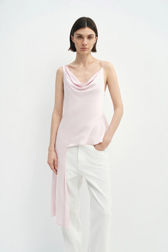Aurore Asymmetrical Cami Top Petal Pink