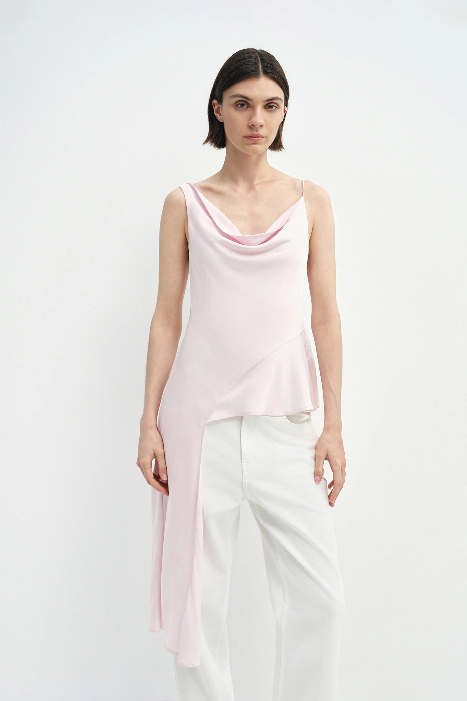 Aurore Asymmetrical Cami Top Petal Pink