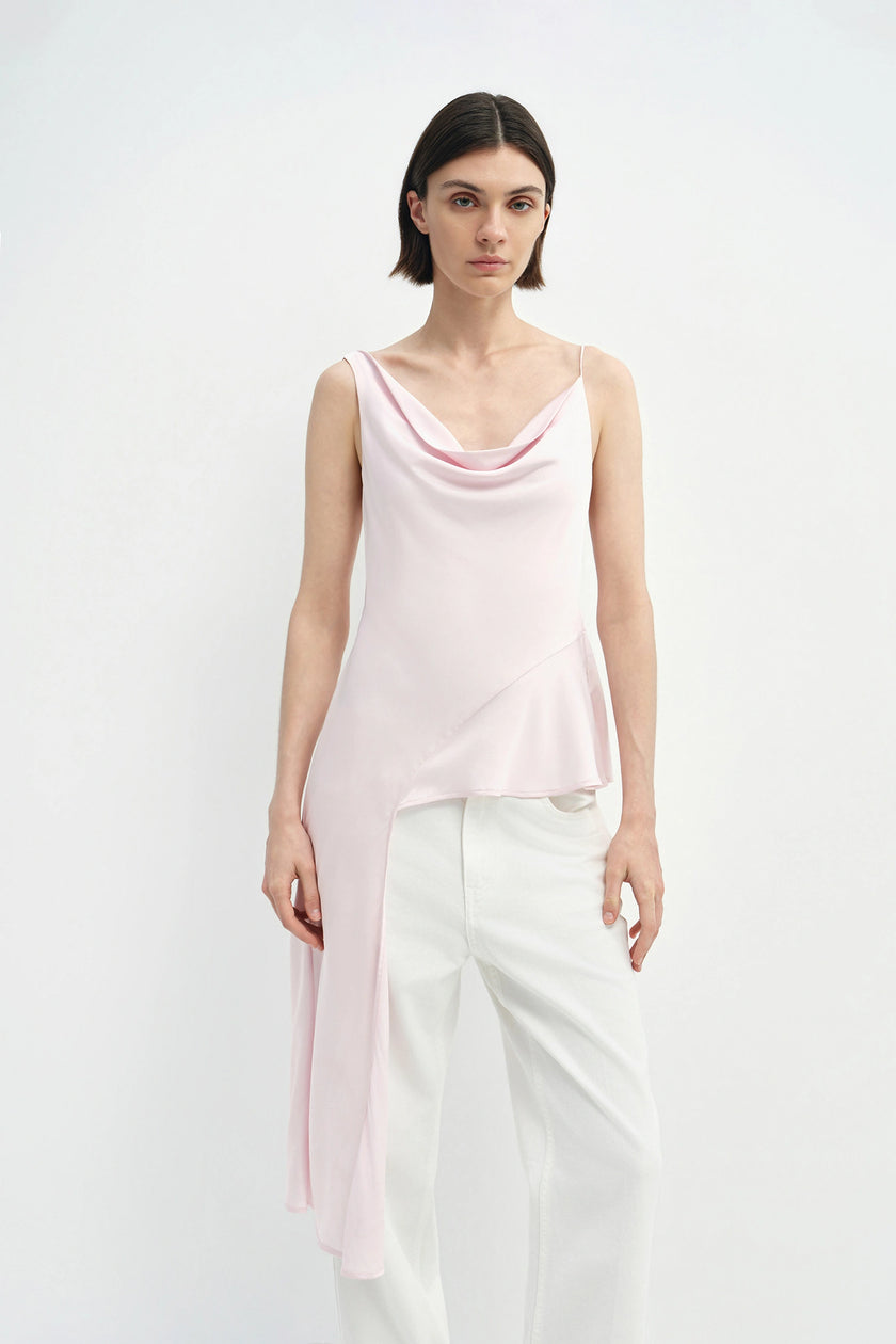 Aurore Asymmetrical Cami Top Petal Pink