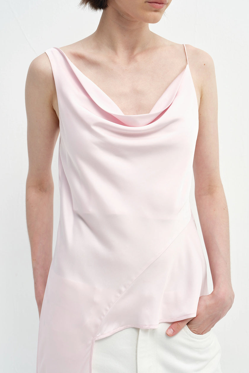 Aurore Asymmetrical Cami Top Petal Pink