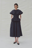 Piquenique Pintuck Skirt-Navy