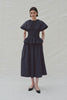 Piquenique Pintuck Skirt-Navy