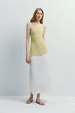 Savoie Crinkled Poplin Skirt White