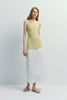 Savoie Crinkled Poplin Skirt White