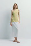 Savoie Crinkled Poplin Skirt White