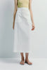 Savoie Crinkled Poplin Skirt White