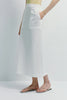 Savoie Crinkled Poplin Skirt White