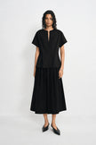 Panier Drawstring Waist Pleated Skirt