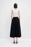 Panier Drawstring Waist Pleated Skirt