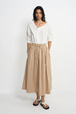 Panier Drawstring Waist Pleated Skirt