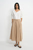 Panier Drawstring Waist Pleated Skirt