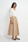 Panier Drawstring Waist Pleated Skirt