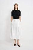 Panier Drawstring Waist Pleated Skirt
