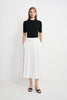 Panier Drawstring Waist Pleated Skirt