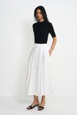 Panier Drawstring Waist Pleated Skirt