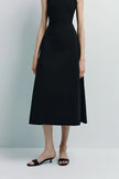 Orléans Pocket Pleat Skirt Black