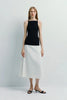 Orléans Pocket Pleat Skirt White