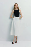Orléans Pocket Pleat Skirt White