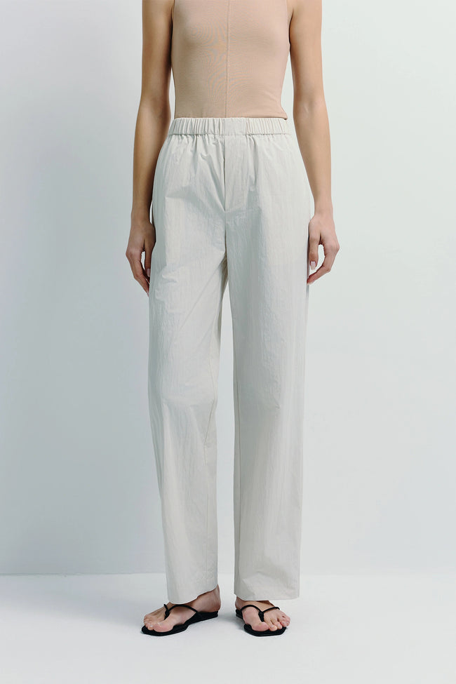 Lecture Crinkled Cotton Pant Lt Grey