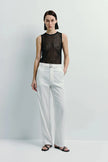 Terrases Crinkled Poplin Pant White
