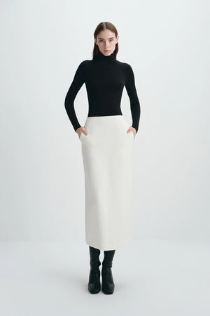 Juste Pencil Skirt White