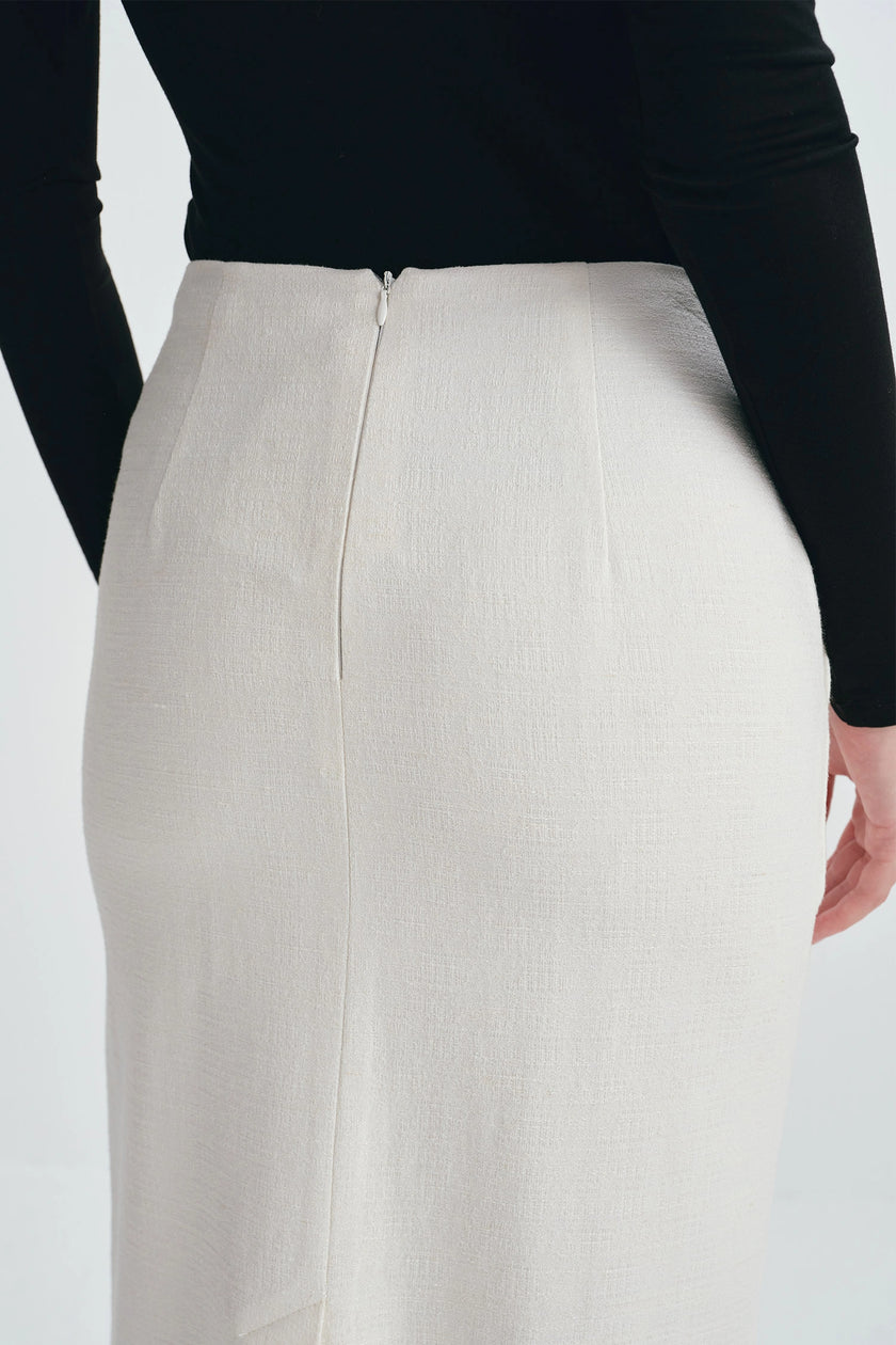 Juste Pencil Skirt White