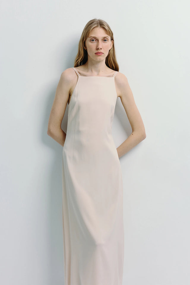 Chartres Dbl Strap Dress Creme
