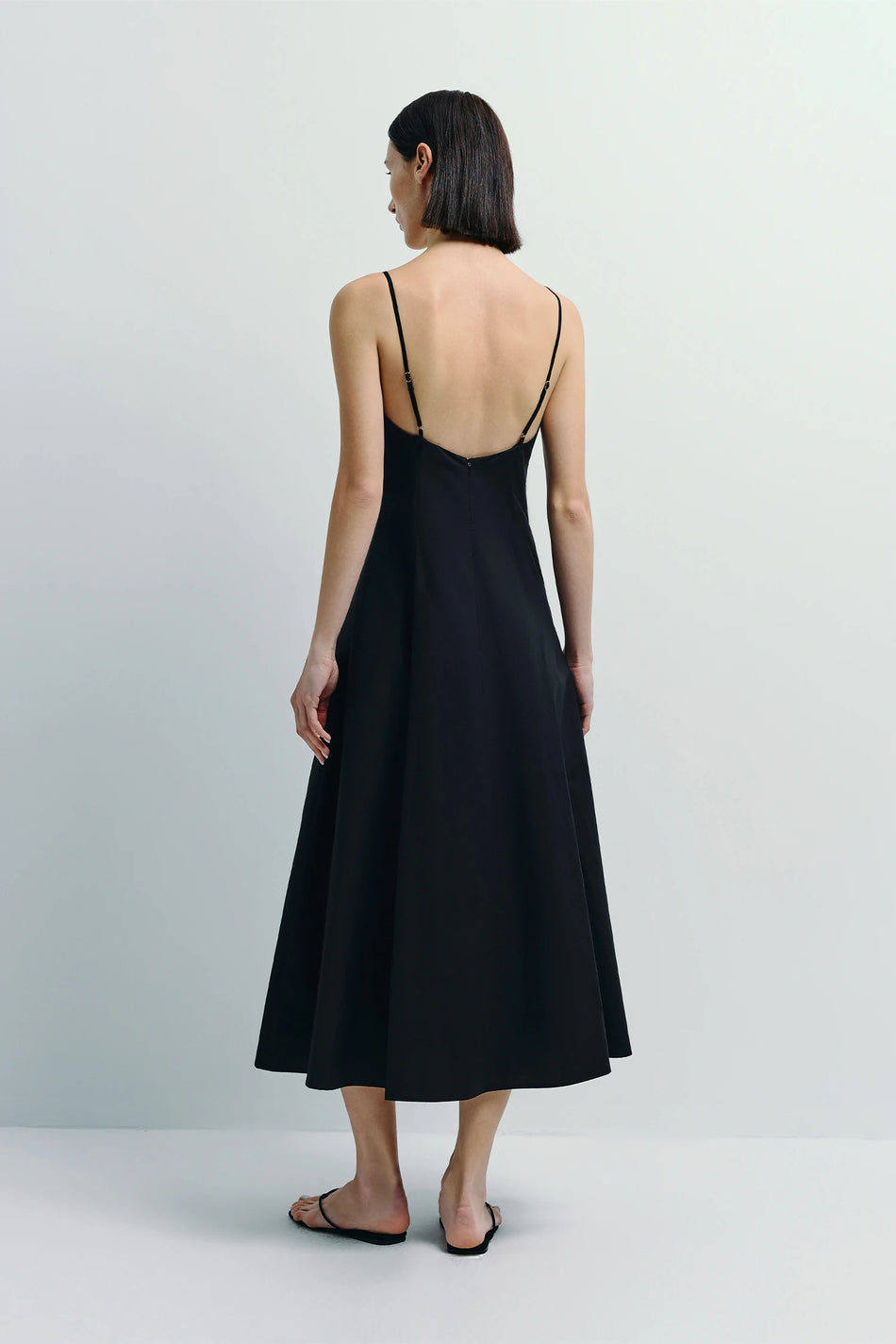 Nantes Pleat Front Cami Dress Black