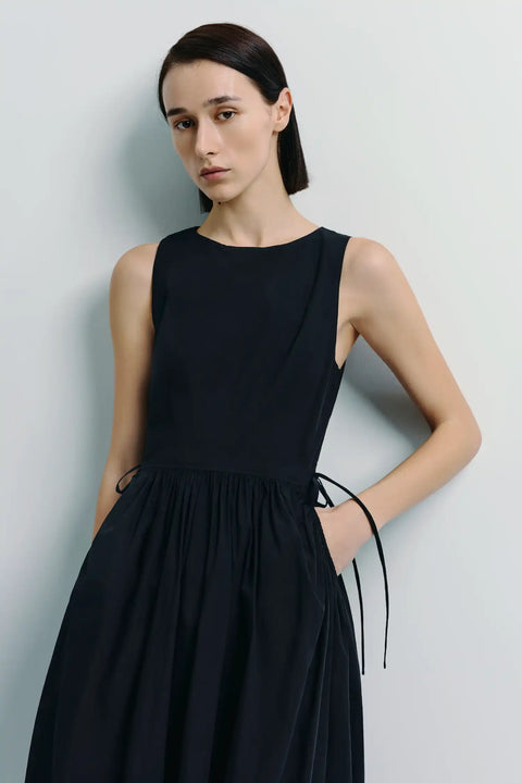 Tours Gathered Pocket Dress Black