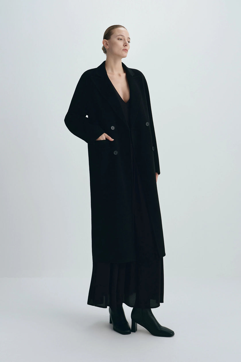 Gisele Deep V-Neck Maxi Dress Black