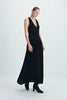 Gisele Deep V-Neck Maxi Dress Black